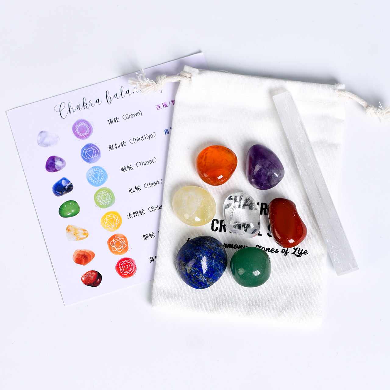 Seven Chakra Crystal Stone Set