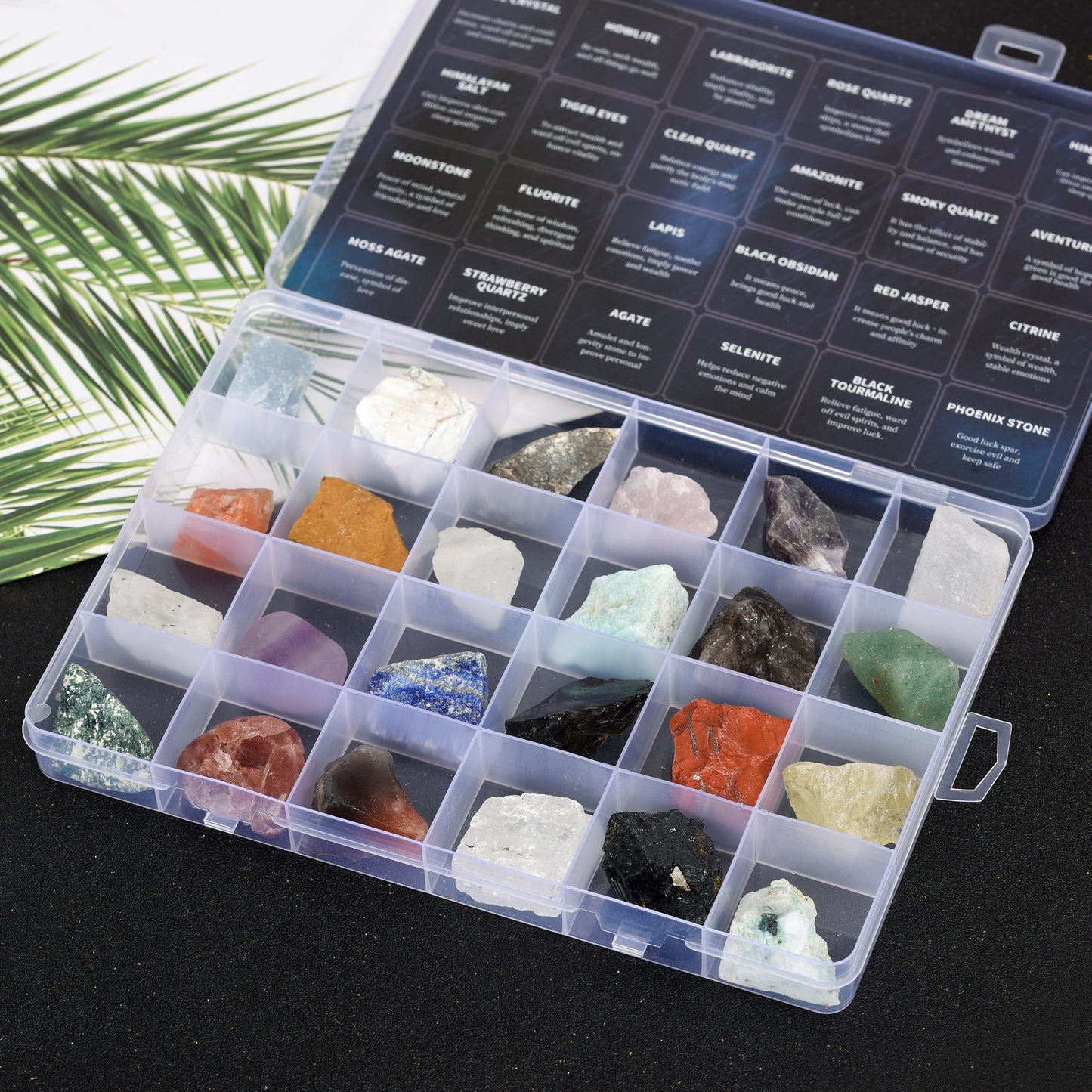 Mixed Gemstone Crystal Mineral Specimen Collection Kit