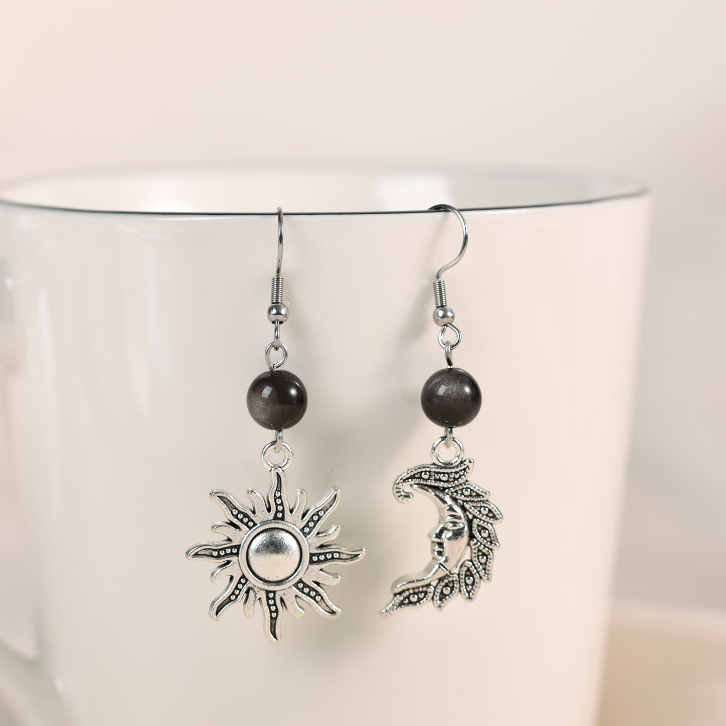 Solar & Lunar Gemstone Earrings