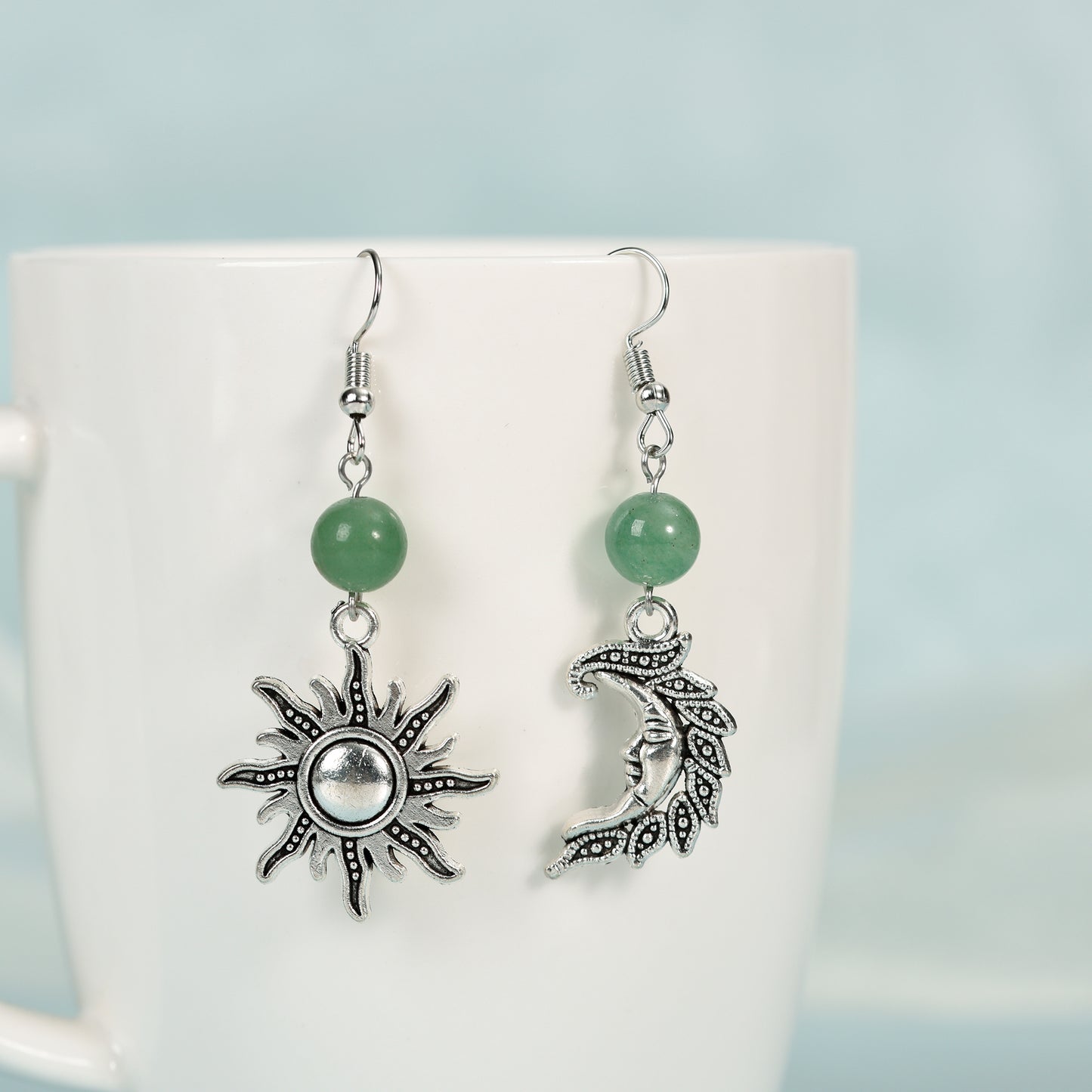 Solar & Lunar Gemstone Earrings