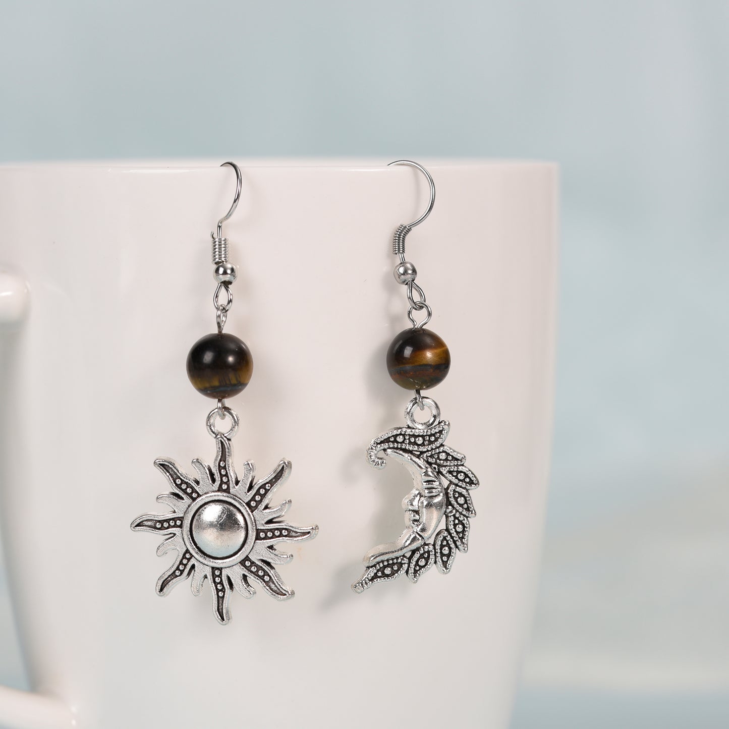 Solar & Lunar Gemstone Earrings