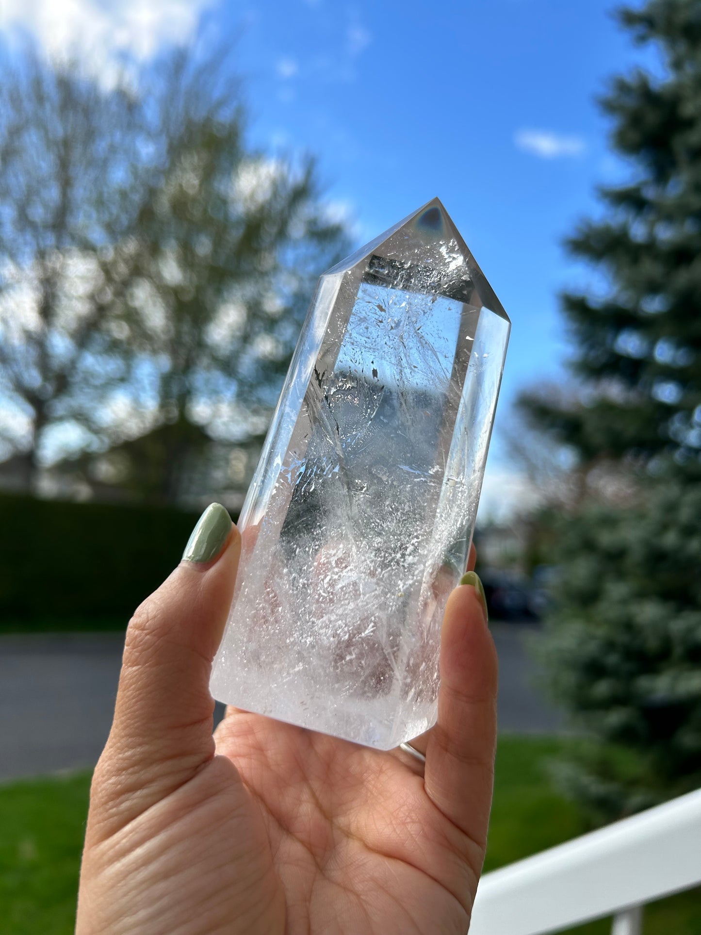 Clear Quartz Tower - Big