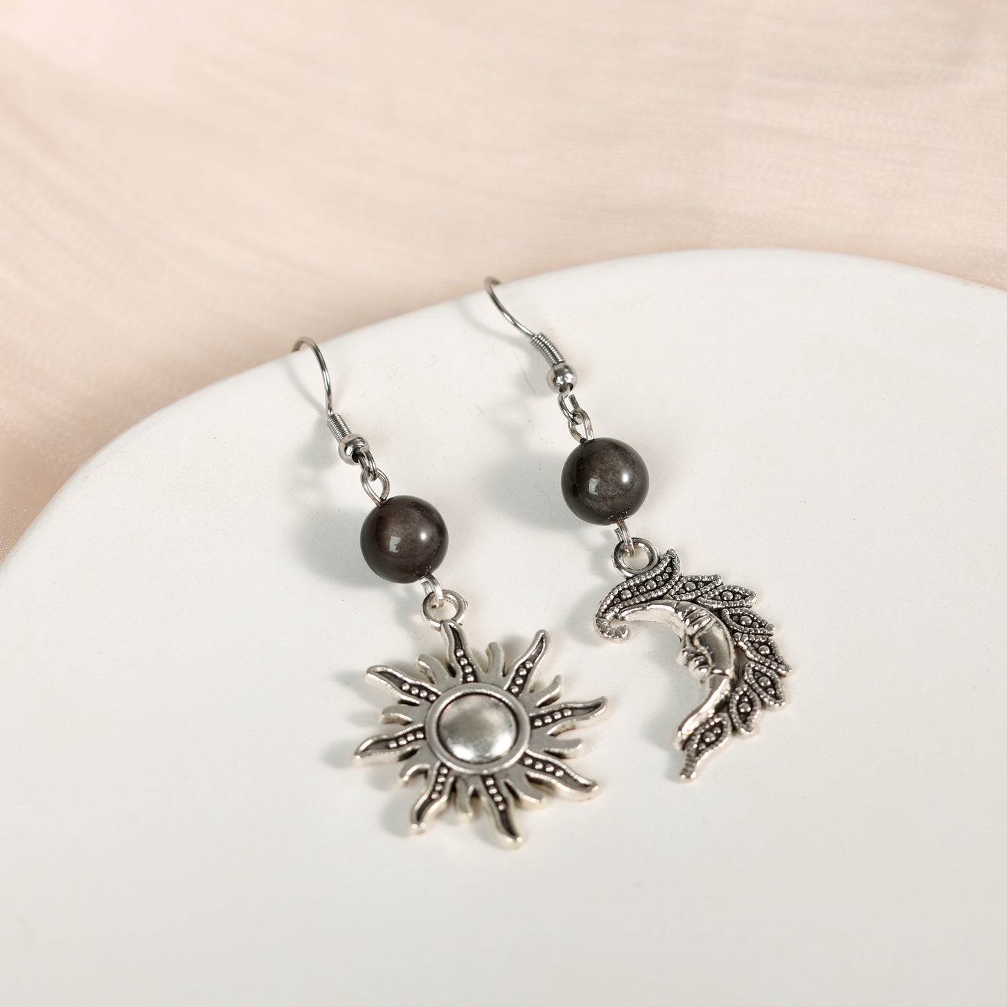 Solar & Lunar Gemstone Earrings