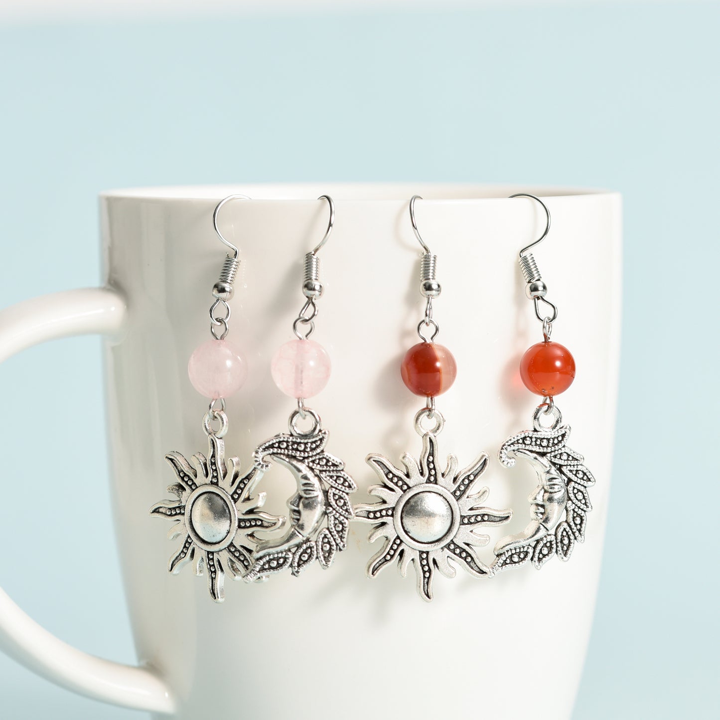 Solar & Lunar Gemstone Earrings