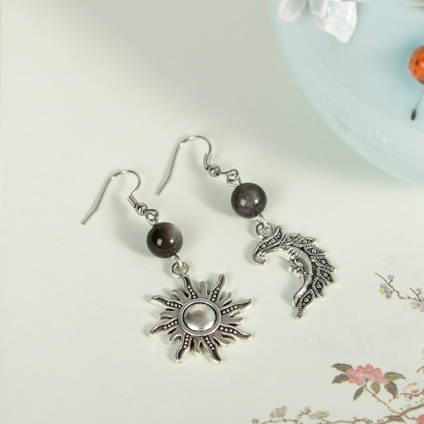 Solar & Lunar Gemstone Earrings