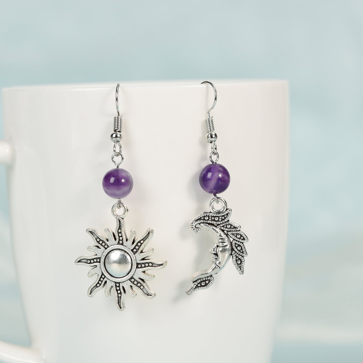 Solar & Lunar Gemstone Earrings