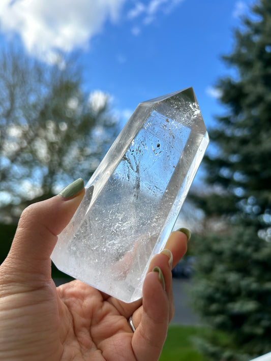 Clear Quartz Tower - Big