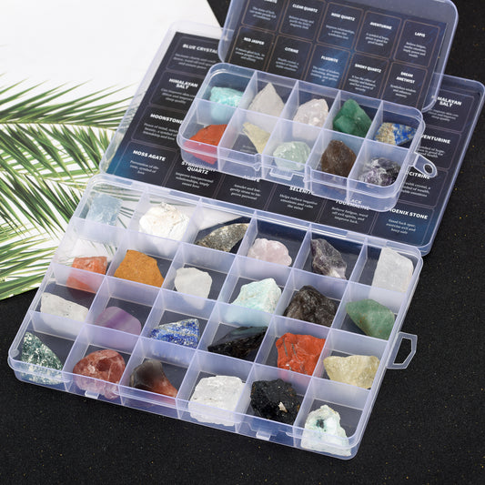 Mixed Gemstone Crystal Mineral Specimen Collection Kit