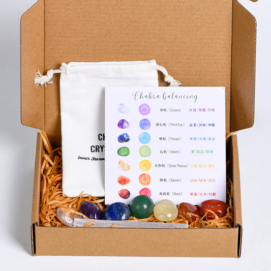 Seven Chakra Crystal Stone Set